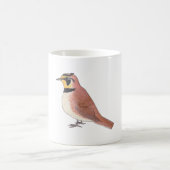 Horned Lark Vogelart Aquarellkunst Kaffeetasse (Mittel)