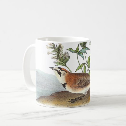 Horned Lark von Audubon Kaffeetasse (Vorderseite Links)