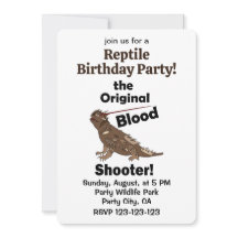 Horned Lizard Original Blood Shooter Reptil Party