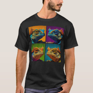 Horned Lizard Pop Art Design Illustration Colorful T-Shirt
