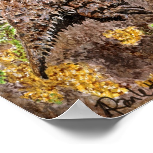 Horned Lizard Print Poster (Ecke)