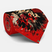 Horned Owl Abstrakt Krawatte (Gerollt)