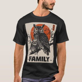 Horned Owl and Owlet - Watchful Wild Family T-Shirt