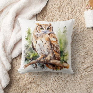 Horned Owl Kissen