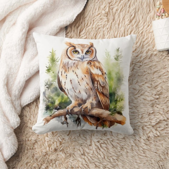 Horned Owl Kissen (Decke)