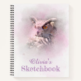 Horned Owl Sketchbook-Notebook Notizblock