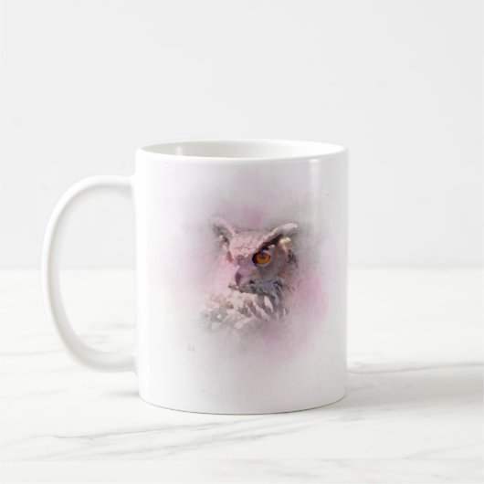 Horned Owl Wildlife Coffee Tasse (Links)