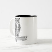 Horned Owl Zweifarbige Tasse (Vorderseite Links)