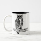 Horned Owl Zweifarbige Tasse (Links)