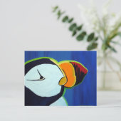 Horned Puffin Postkarte (Stehend Vorderseite)
