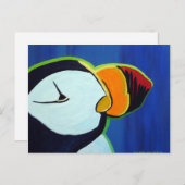 Horned Puffin Postkarte (Vorne/Hinten)