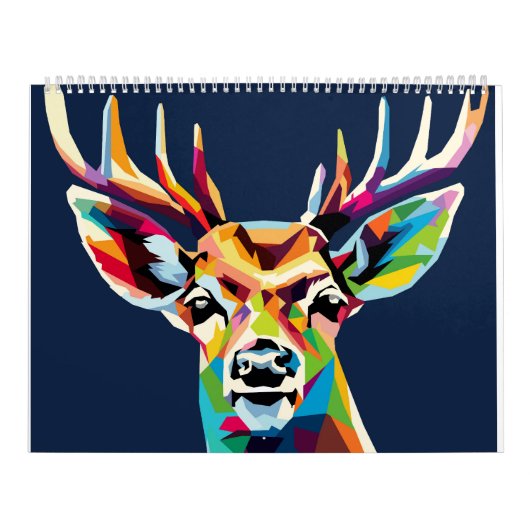 Horned Reh Pop Art Kalender (Titelbild)