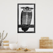 Horned Uhu Poster (Küche)