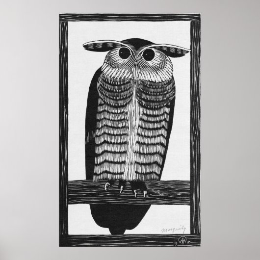 Horned Uhu Poster (Vorne)