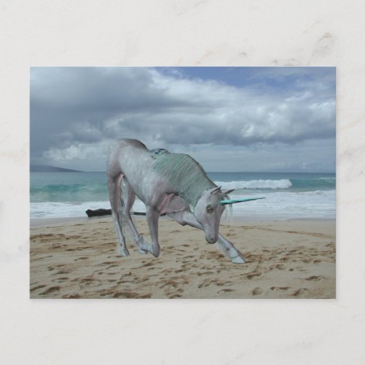 Horned Unicorn Postkarte (Vorderseite)