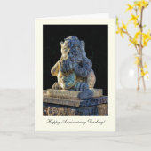Horned Wary Grotesque - Happy Anniversay Darling Karte (Gelbe Blume)