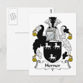 Horner Familienwappen Postkarte (Vorne/Hinten)