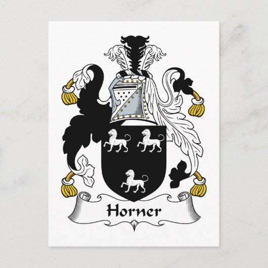 Horner Familienwappen Postkarte (Vorderseite)
