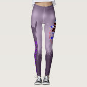 Hörner oben! Lila Leggings (Vorderseite)