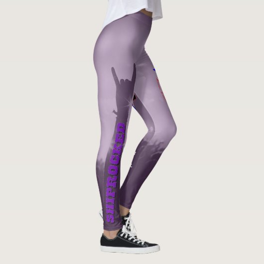 Hörner oben!  Lila Leggings (Rechts)