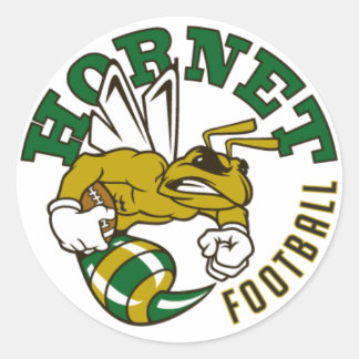 Hornet Football Round Aufkleber