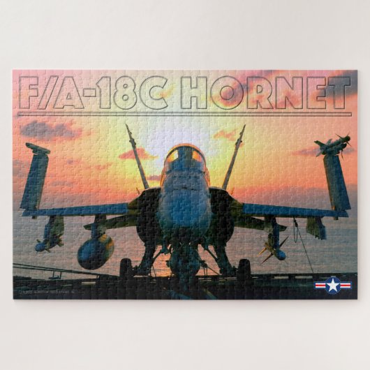 HORNET SUNSET F/A-18C (20x30 INCH) Puzzle (Horizontal)