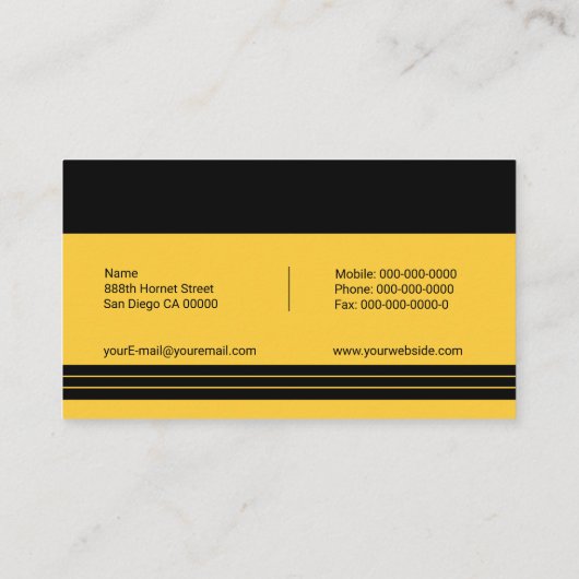 Hornet Visitenkarte (Rückseite)