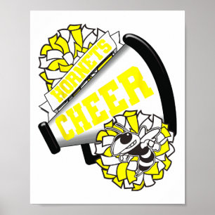 Hornets Cheer Zurück zur Schule Cheerleading-Geist Poster