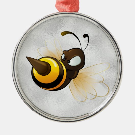 Hornets Mascot Ornament Aus Metall (Vorne)