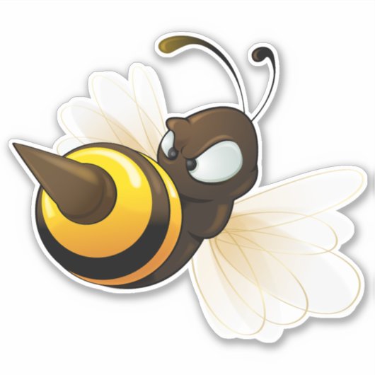 Hornets Mascot Vinyl Sticker (Vorderseite)