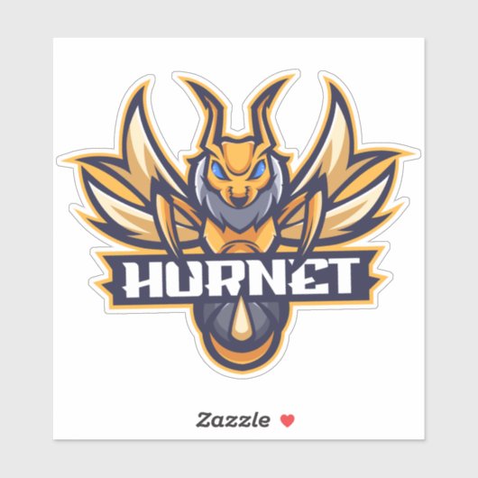 Hornets Mascot Vinyl Sticker (Blatt)
