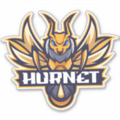 Hornets Mascot Vinyl Sticker (Vorderseite)