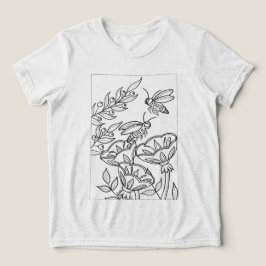 Hornets mit Blume Tri-Blend Shirt