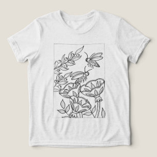 Hornets mit Blume Tri-Blend Shirt