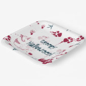 Hornhaut-Blutspuren Pappteller (Gewinkelt)