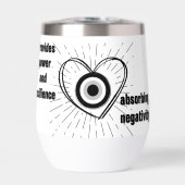 Hornhaut, Schwarzes Böse Augenschutz-Monogramm | (Vorderseite)