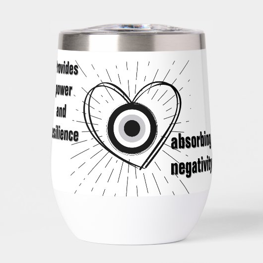 Hornhaut, Schwarzes Böse Augenschutz-Monogramm | (Vorderseite)