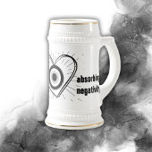 Hornhaut, Schwarzes Böse Augenschutz-Monogramm | Bierglas