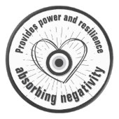 Hornhaut, Schwarzes Böse Augenschutz-Monogramm | Eishockey Puck (Vorderseite)