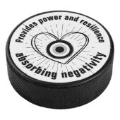 Hornhaut, Schwarzes Böse Augenschutz-Monogramm | Eishockey Puck (3/4)