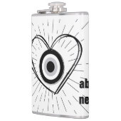 Hornhaut, Schwarzes Böse Augenschutz-Monogramm | Flachmann (Links)