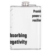 Hornhaut, Schwarzes Böse Augenschutz-Monogramm | Flachmann (Rückseite)