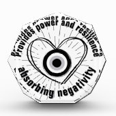 Hornhaut, Schwarzes Böse Augenschutz-Monogramm | Fotoblock (Vorderseite)