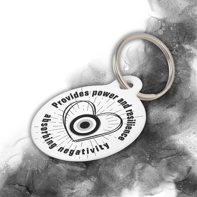 Hornhaut, Schwarzes Böse Augenschutz-Monogramm | Haustiermarke (Von Creator hochgeladen)