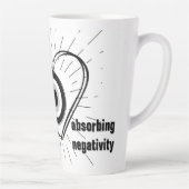 Hornhaut, Schwarzes Böse Augenschutz-Monogramm | Milchtasse (Rechts)