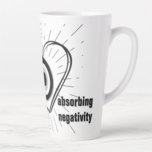 Hornhaut, Schwarzes Böse Augenschutz-Monogramm | Milchtasse (Rechts)