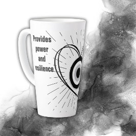 Hornhaut, Schwarzes Böse Augenschutz-Monogramm | Milchtasse