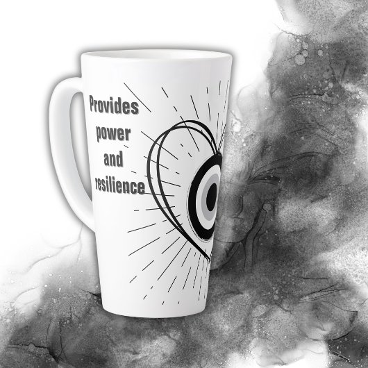 Hornhaut, Schwarzes Böse Augenschutz-Monogramm | Milchtasse