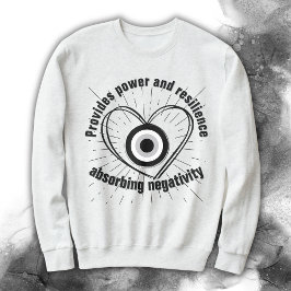 Hornhaut, Schwarzes Böse Augenschutz-Monogramm | Sweatshirt