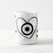 Hornhaut, Schwarzes Böse Augenschutz-Monogramm | Verwandlungstasse (Zentrum)